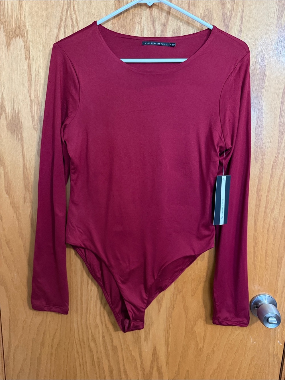 Maroon Long Sleeve Bodysuit